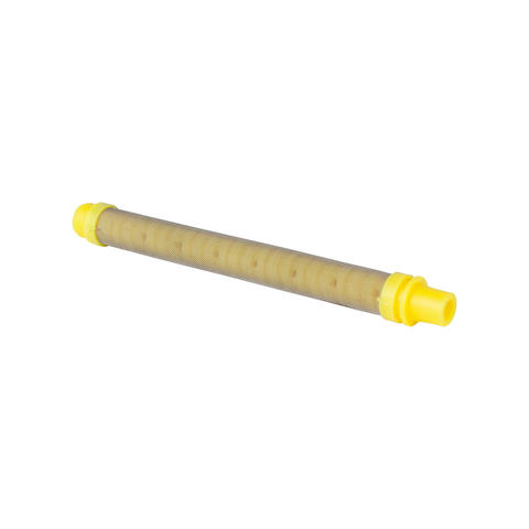 Top insert image of the Titan fine mesh yellow unthreaded spray gun filter