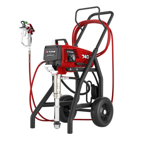 Overview of the Titan Impact 740 High Rider portable paint sprayer