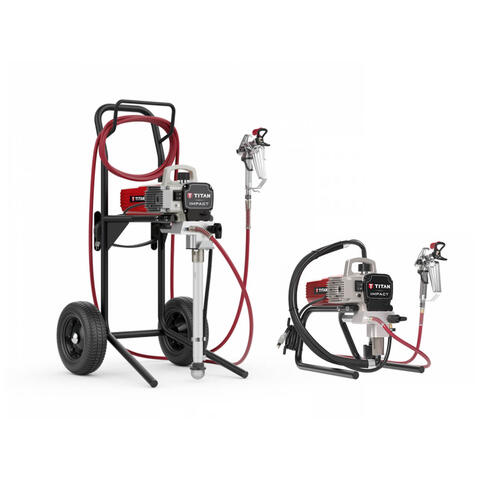 Overview of the Titan Impact 410 Electric Paint Sprayer Skid and High Rider
