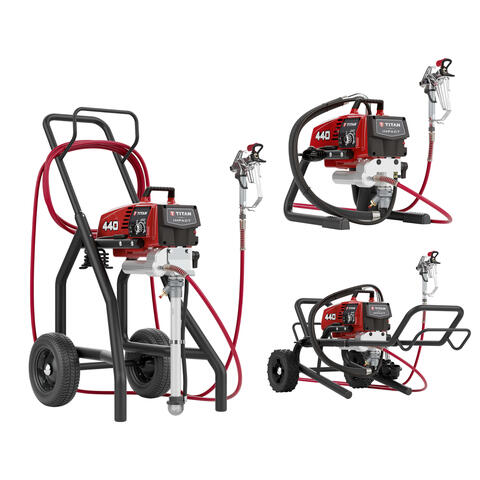 Overview of the Titan Impact 440 Electric Paint Sprayer Skid, Low Rider and High Rider