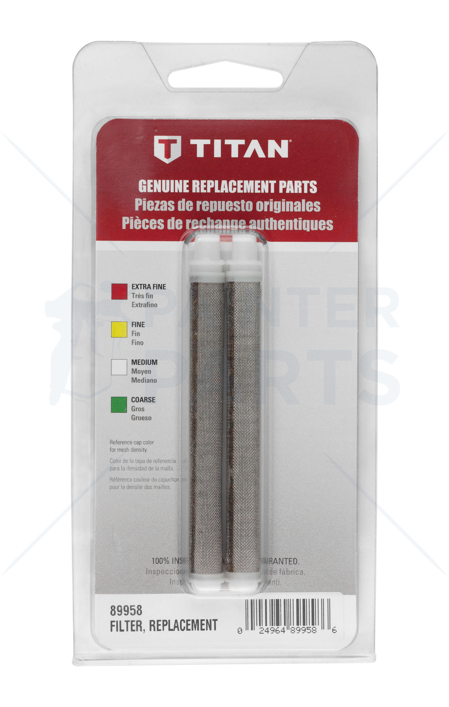 Shop Titan Spray Gun Unthreaded Medium Mesh White Filter Retail Package 0089958 Painter Parts