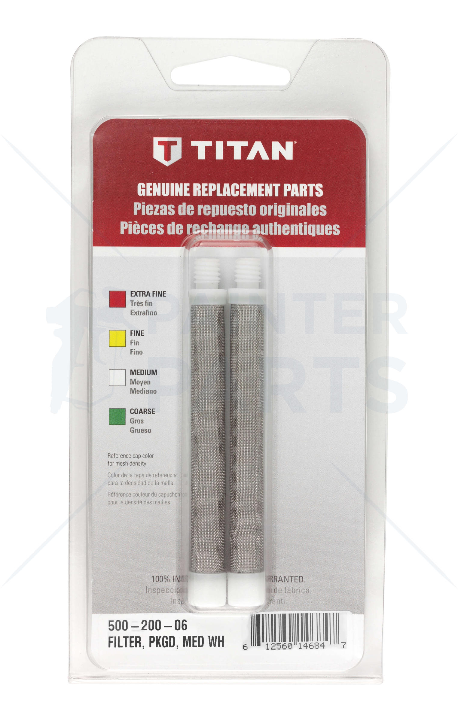 Titan 500-200-06 Stainless Steel 60 Mesh White Paint Filter for Spray Gun 