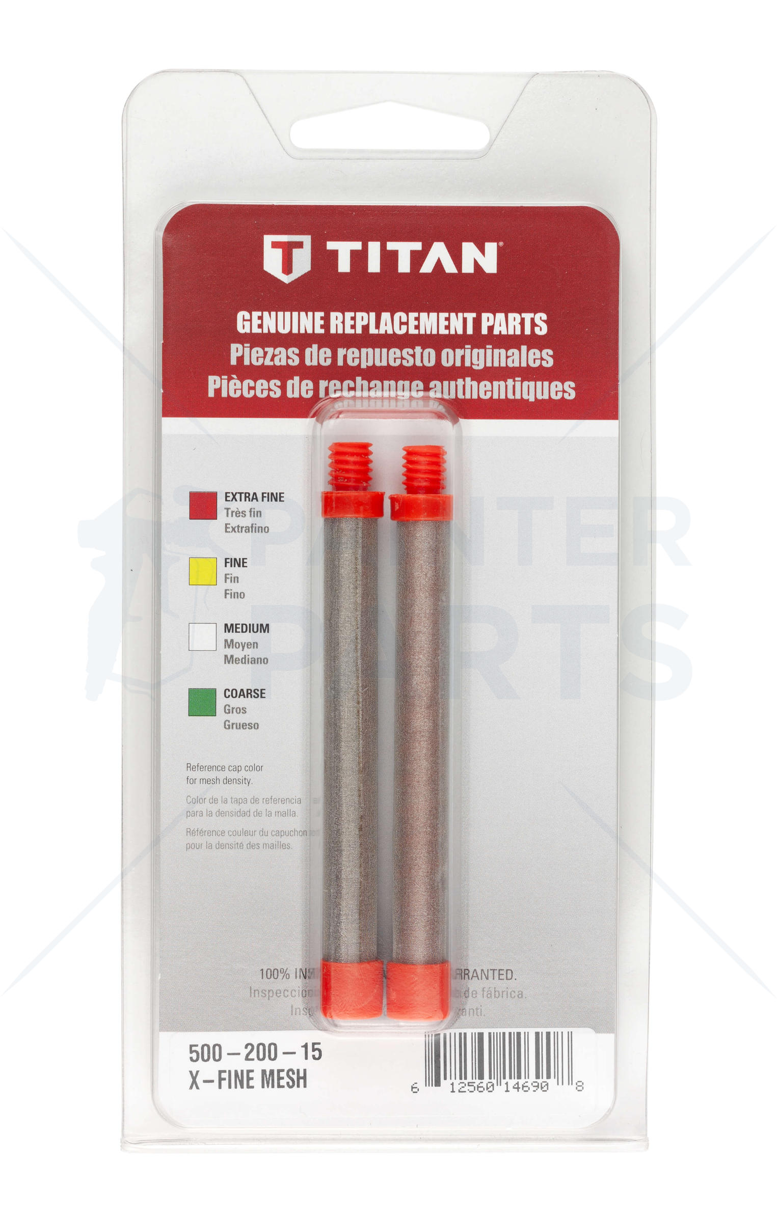 Titan Gun Filter 500-200-06 60 Mesh 10 Pack LX80 LX80 II Threaded End 